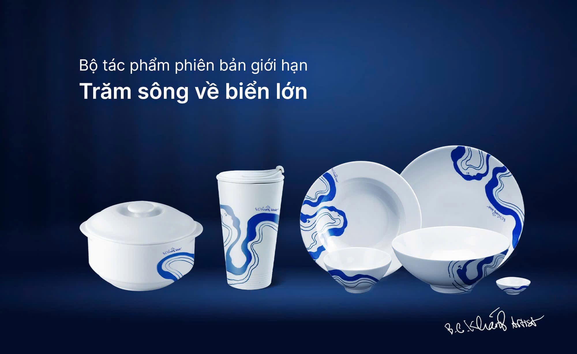 BST “Trăm sông về biển lớn” của VIB kết hợp cùng nghệ sĩ Bùi Công Khánh và gốm sứ Minh Long